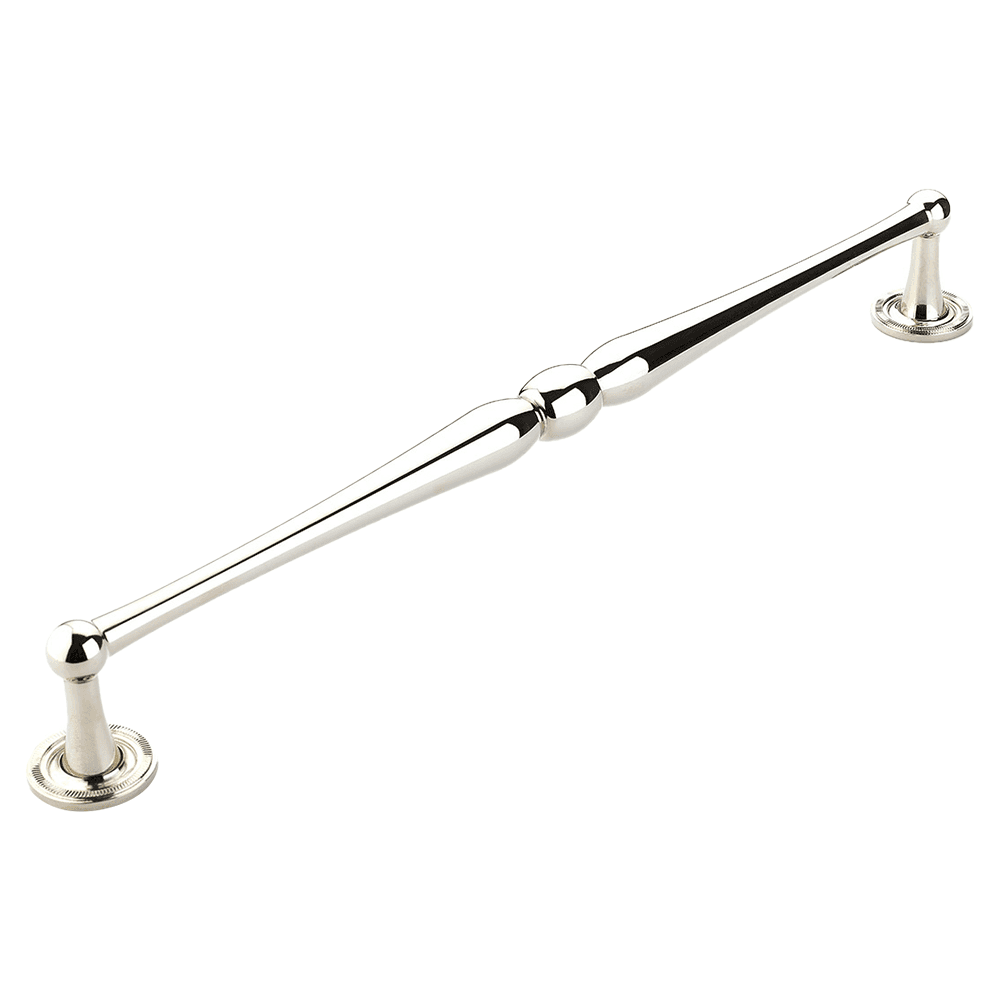 15" Atherton Knurled Footplate Appliance Pull, Polished Nickel