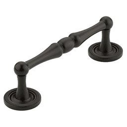 4" Atherton Plain Footplate Cabinet Pull, Oil Rubbed Bronze
