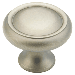 1-1/4" Traditional Round Cabinet Knob, Antique Nickel
