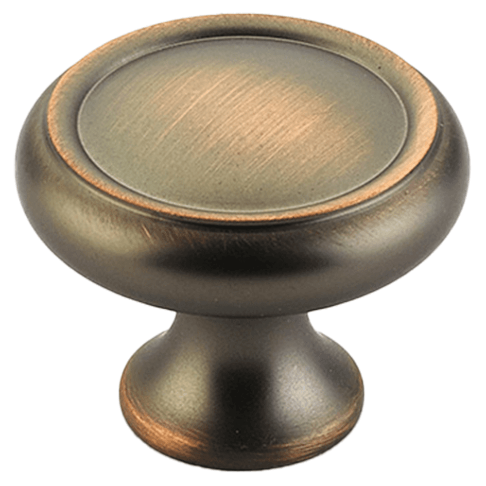 1-1/4" Traditional Round Cabinet Knob, Aurora Bronze
