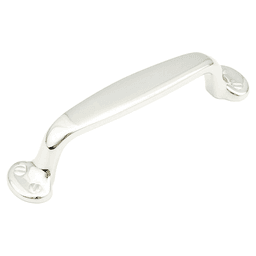 4" Country Cabinet Pull, Polished Nickel