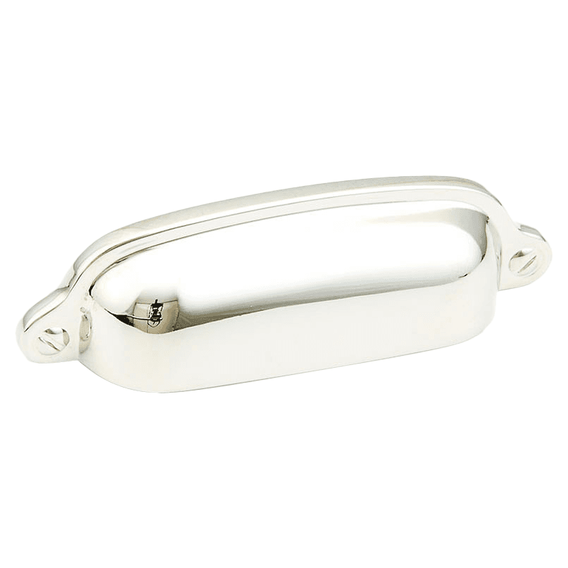 3" Country Cup Pull, Polished Nickel