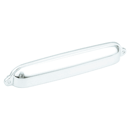 6" Country Cup Pull, Polished Chrome