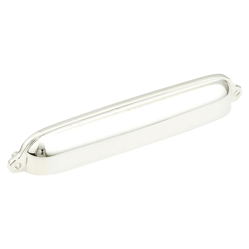 6" Country Cup Pull, Polished Nickel