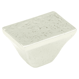 1-1/4" Vinci Rectangle Cabinet Knob, Polished White Bronze
