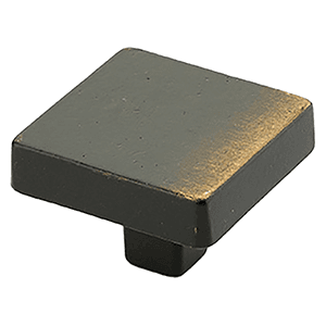 1-3/4" Vinci Square Cabinet Knob, Antique Bronze