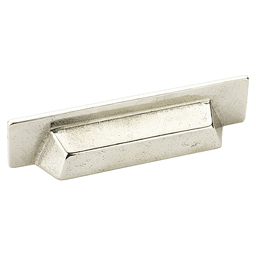 3-3/4" Vinci Cup Pull, Polished White Bronze