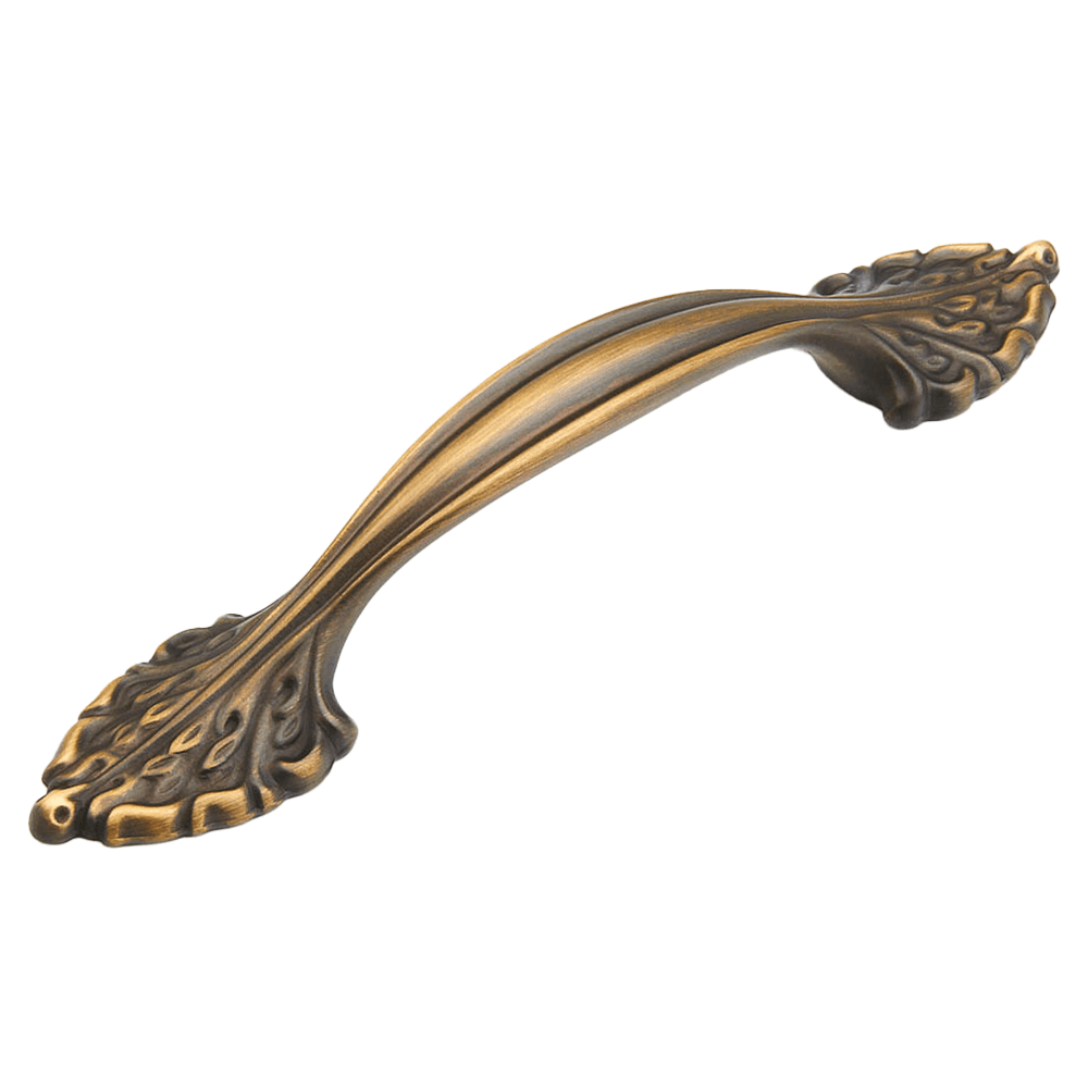 3-3/4" Corinthian Cabinet Pull, Redington Brass
