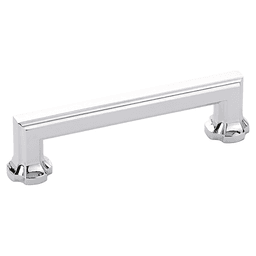 4" Empire Cabinet Pull, Polished Chrome