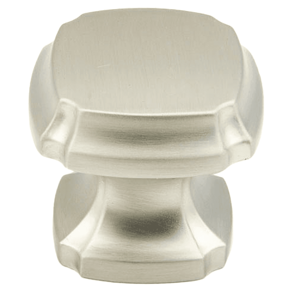 1-3/8" Empire Square Cabinet Knob, Satin Nickel