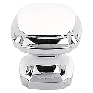 1-3/8" Empire Square Cabinet Knob, Polished Chrome