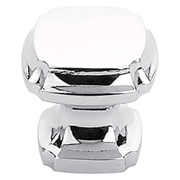1-3/8" Empire Square Cabinet Knob, Polished Chrome