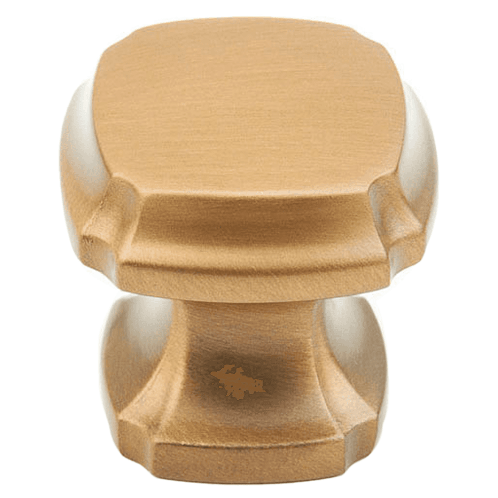 1-3/8" Empire Square Cabinet Knob, Brushed Bronze