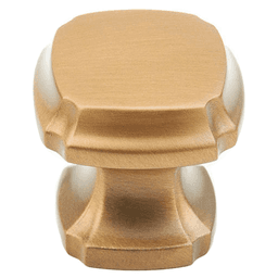 1-3/8" Empire Square Cabinet Knob, Brushed Bronze