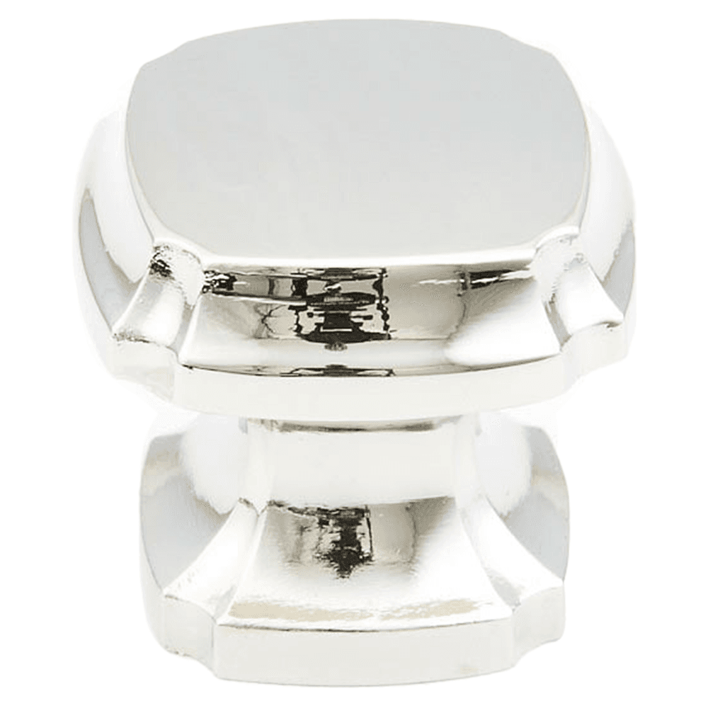 1-3/8" Empire Square Cabinet Knob, Polished Nickel