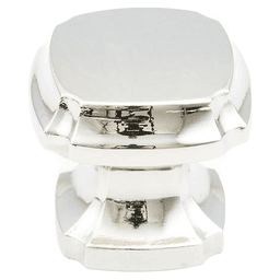 1-3/8" Empire Square Cabinet Knob, Polished Nickel