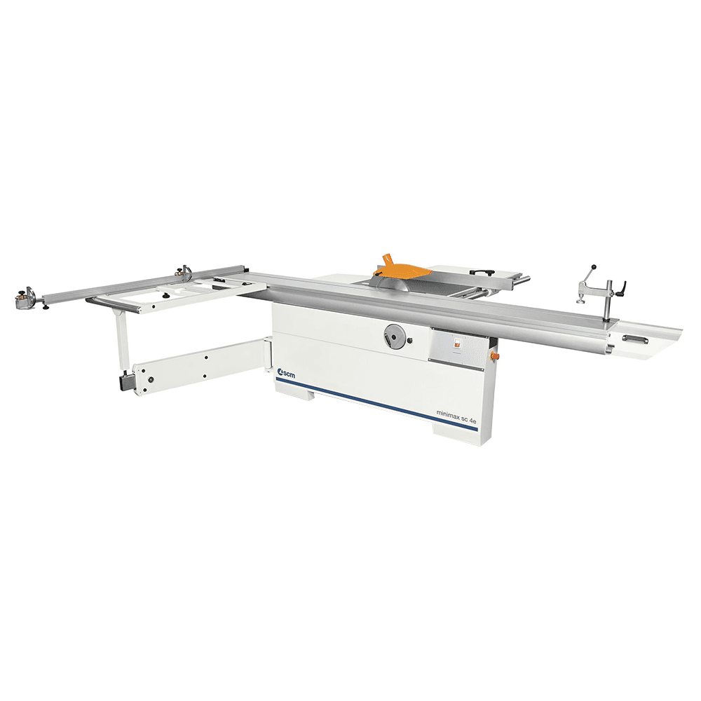 Minimax Single-Phase 4.8Hp 8.5' Manual Sliding Table Saw w/tilting 12&Prime; main blade, DADO & 50&Prime; rip capacity