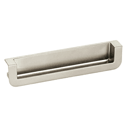 5" 22518 Series Cabinet Recessed Edge Pull, Satin Nickel
