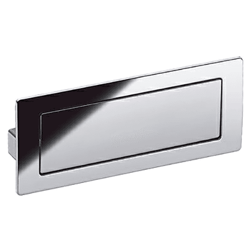 5" 2Z075 Series Cabinet Covered Flush Pull, Polished Chrome