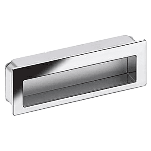 3-3/4" 2Z078 Series Cabinet Flush Pull, Polished Chrome