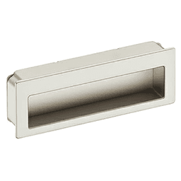 3-3/4" 2Z078 Series Cabinet Flush Pull, Satin Nickel
