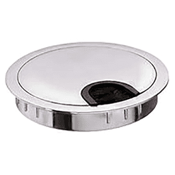 3-1/2" 44398 Series Circular Cable Large Grommet, Polished Chrome
