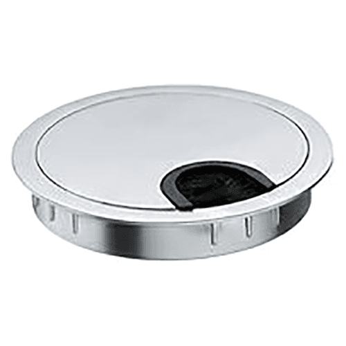 3-1/2" 44398 Series Circular Cable Large Grommet, Matte Chrome
