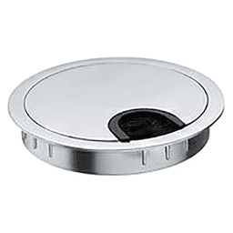 3-1/2" 44398 Series Circular Cable Large Grommet, Matte Chrome