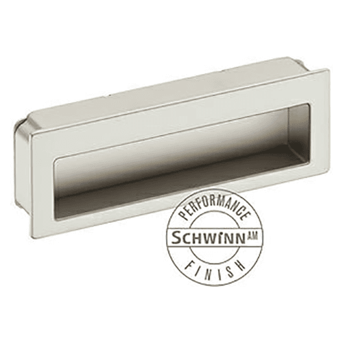 3-3/4" 2Z078 Series Cabinet Flush Pull, Satin Nickel Performance