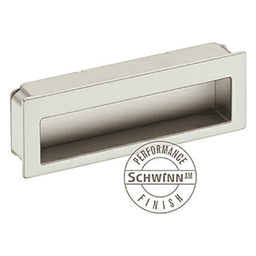 3-3/4" 2Z078 Series Cabinet Flush Pull, Satin Nickel Performance