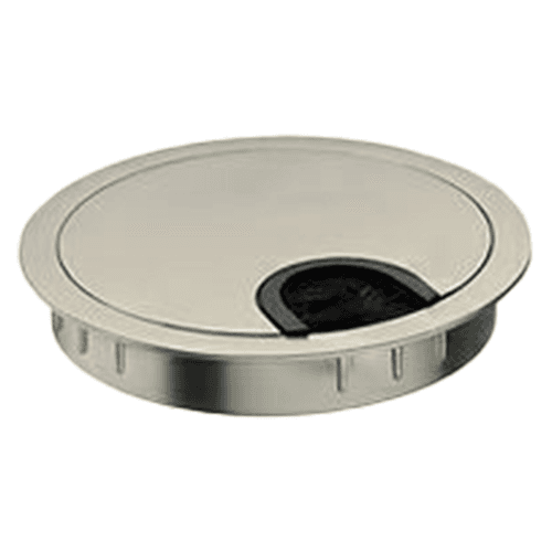 3-1/2" 44398 Series Circular Cable Large Grommet, Satin Nickel