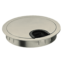 3-1/2" 44398 Series Circular Cable Large Grommet, Satin Nickel