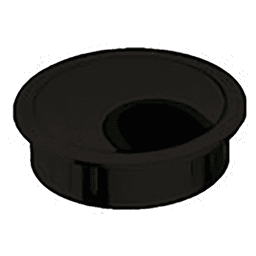2-7/32" 44398 Series Circular Cable Small Grommet, Matte Black