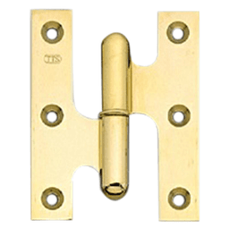 60mm Right-Hand Lift-Off Hinge, Polished Brass