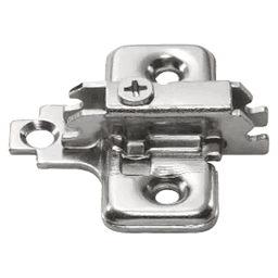 0mm Mounting Plate for 230 Series Hinge, Screw-On, Nickel