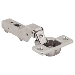 105° Opening Concealed Hinge, Free-Swinging, 9mm Overlay, Nickel, Screw-On