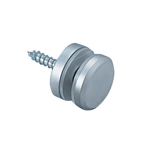 4872 30mm Glass Standoff with Round Face Plate, Matte Chrome