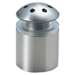 22mm Glass Standoff with Round Face Plate, Satin Stainless Steel