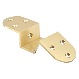 AHB Overlay Door Angle Hinge, Satin Brass
