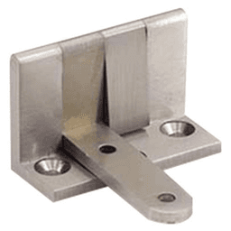 AHW Overlay Door Angle Hinge, Satin Nickel