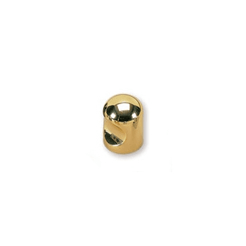 22mm DJ-22 Cylinder Round End Knob, Polished Brass