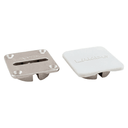 Recessed Door Straightener With Cover Cap, Plain/Nickel/White