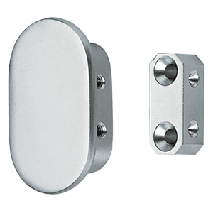 50mm Oval Knob, Matte Chrome