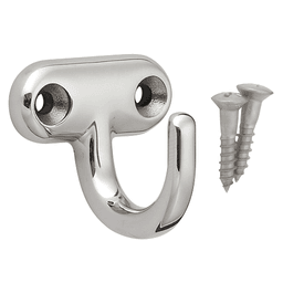 32mm x 33mm T Hook with Screws, Mirror Finish