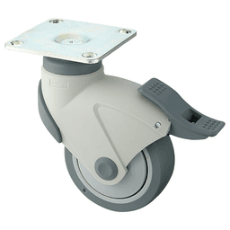 184mm Plate Type Dual Brake System Caster with Break