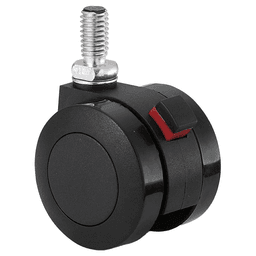 50mm Plastic Twin Wheel Caster with Brake