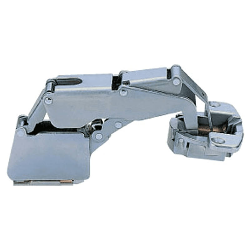 H160 European Concealed 90° Opening Hinge, Inset, Free Swinging, Satin Chrome