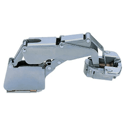 H160 European Concealed 90° Opening Hinge, Inset, Self-Closing, Satin Chrome