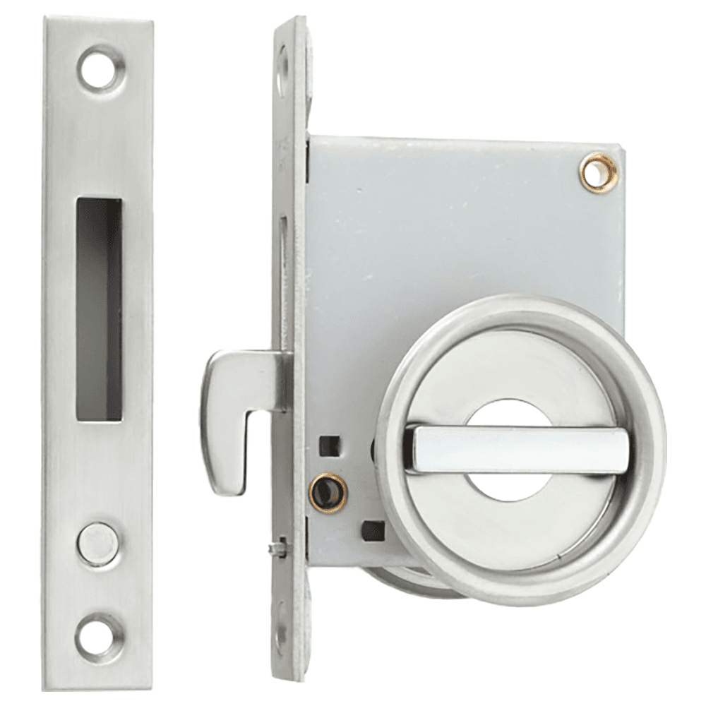 Sliding Door Latch, Satin Stainless Steel