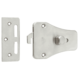 Sliding Door Latch with Indicator, Satin Stainless Steel